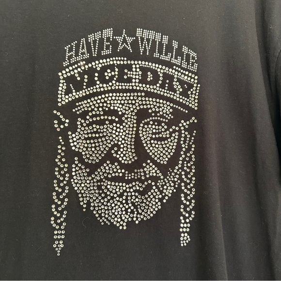 Willie Nelson Rhinestone Have A Willie Nice Day Tee Shirt size XL - Picture 2 of 4